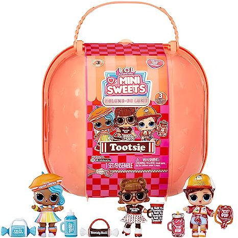 L.O.L. Surprise! Loves Mini Sweets Deluxe Serie 3 - Tootsie - Enthält 3 Limitierte Puppen mit Süßigkeiten, lustiges Zubehör und Wasserüberraschung - Sammlerpuppen für Kinder ab 4 Jahren