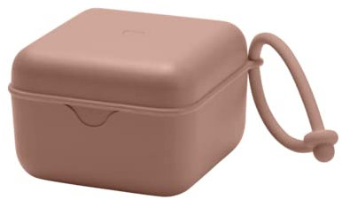BIBS Schnuller Box mit Gummiband. Sterilisator Box für Schnuller. 100% BPA Freies Material. Hergestellt in Dänemark. Woodchuck