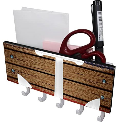 TBOUOBT Schlüsselhalter für Wanddekoration, Mail-Organizer und Schlüsselbrett für Flur, Küche, Bauernhaus-Dekoration,Bretter verankern nautischen Retro Stil