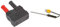 Tenma 72-14565 Thermoelement-Adapter, Typ K, ummantelt & PeakTech Typ K Stabtemperaturfühler -50 °C bis 300 °C/Langer Temperaturfühler in 75 mm Stab-Bauform mit Kabellänge, 1 Stück, TF-55