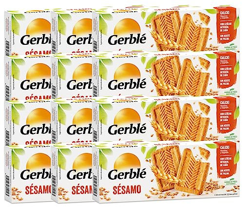 Gerblé - Galletas de Sésamo, con Magnesio y Vitaminas, Fuente de Fibra - 12 Unidades x 230g