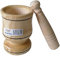 Mörser mit Stößel aus Buchenholz Holzmörser