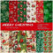 ZAKHSE Motivpapier Weihnachten,48 Blätter Weihnachtliche Bastelpapier 15,2x15,2cm,Einseitige Bedruckt Papierblock,Weihnachten Motive Designpapier Scrapbooking Dekorpapier Fotoalbum Scrapbook Zubehör