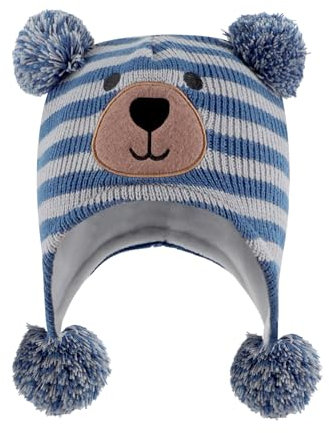 KAKU NANU Babymütze Wintermütze Mit Ohrenklappen Warm Beanie Mütze Kinder,Strickmütze Für Jungen Und Mädchen Einfarbig,Geeignet Für Kinder Im Alter Von 6 Monaten Bis 4 Jahren