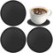 sous-Verres Silicone Ronds Noirs, protège-Meubles, sous-Verres pour bière, vin, Tasses, Utilisation à Domicile ou au Bar, Sets de sous-Verres, protège Contre Les Rayures et Traces d'eau, Set de 3.