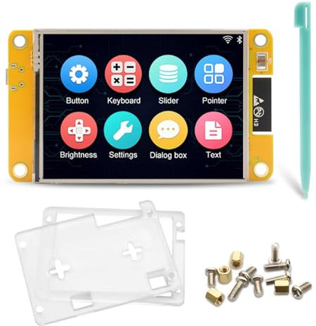 APKLVSR ESP Display,ESP Entwicklungsboard WiFi Bluetooth 2.8 Zoll 240 * 320 ESP Display TFT Modul Touchscreen mit Acrylschale Kompatibel mit Arduino/LVGL