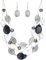 FULU AUTUMN Chunky Statement Kette Damen Mehrreihige Perlenkette und Ohrringe Modeschmuck Set für Frauen Mama Frau Oma Muttertags Geschenk(1-Black white colorful)