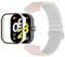 Bigqin Correa Compatible con Xiaomi Redmi Watch 4, Imán Pulsera de Reemplazo Reloj Banda Silicona con Pantalla Protector Funda Compatible con Redmi Watch 4, 6.1-7.48, Beige/Blanco