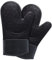 Ofenhandschuhe Topfhandschuhe Silikon - Anti-Rutsch Hitzebeständige Silikon und Flexibilität Baumwolle, 1 Paar 30cm Extra Lange Backhandschuhe Kochhandschuhe für Kochen Backen Grillen (schwarz)