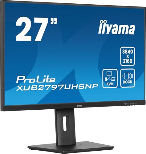 iiyama Prolite XUB2797UHSNP-B1 27 IPS 4K 100Hz USB-C Dock 96W Altavoces Altura Ajustable (5 Años Garantía)