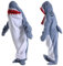 Hai Decke,Hai Decke Hoodie, Kuscheldecke Mit Ärmeln Flauschig Wohndecke,Hai Decken Kapuzenpullover,Hai Overall Onesie (Gray blue,XX-Large)