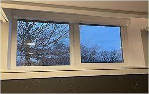 ZHFENGZHUZ Kleines Kellerfenster Austausch Der Unterputzmontage Haushaltsfenster Horizontales Schiebefenster Für Badezimmer/Schuppen/hühnerstall(Size:WxH 36x18in/90x45cm,Color:Weiß)