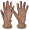 Harssidanzar Damen Lederhandschuhe Winter Thermo handschuhe Kleid Lederhandschuhe SL022EU,Cognac,Größe S