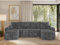 MKS MEBLE Sofa mit Schlaffunktion - Ecksofa - Couch - Schlafsofa - Bettsofa - Schlafsofa mit Bettkasten - Kirasso U -Dunkelgrau Cord