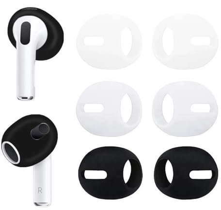 Tapones para Los Oídos, 3 Pares Almohadillas para Auriculares Silicona para AirPods3 Almohadillas Antideslizantes Compatibles