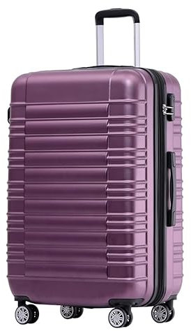 BEIBYE Reisekoffer 2088 Hartschalekoffer Gepäck Koffer Trolley Größe L in 14 Farben (Lila)