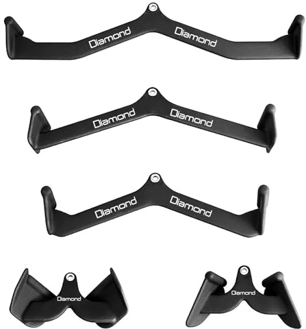 Diamond 【Power Grip Griffe (31 – 80 cm) und Rack Griffe für Klimmzüge und Rudern, rutschfest, Fitnessstudio/Heimgymnastik, neutraler Griff / Boden, Rücken, Schultern, Bizeps