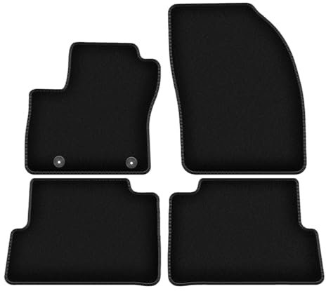 Velours-Fußmatten passend für Ford Kuga MK1 2008-2011, Schwarz, BASIC