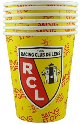 6 Gobelets en carton RC Lens 25 cl