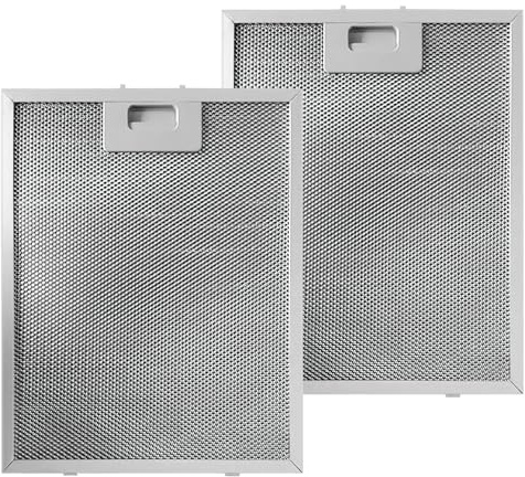 Fettfilter für Dunstabzugshaube – Dunstabzugshaubenfilter, 30,5 cm Flachfilter für Dunstabzugshaube, 2 Stück Ersatzfilter aus Aluminium, 5-lagig für Küche, Restaurant, verbessert die Belüftung und
