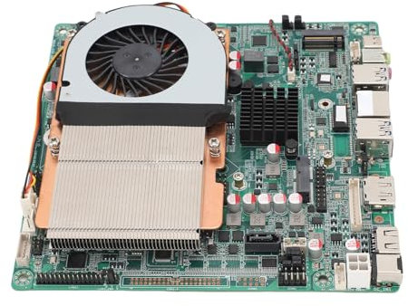 Elprico ITX Motherboard, LGA1700 Industrial Main Board with Dual DDR4 Slots, Integrated Copper Radiator for Small Form Factor Builds