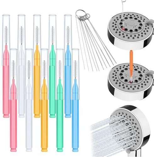 Shower Head Cleaning Brush Set of 10 Shower Holes Cleaning Brushes for Bathrooms Home Hydromassage Floor Water Jet