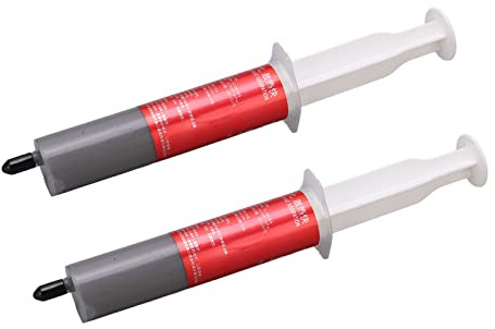 TIKATARER Wärmeleitpaste für CPU, 2 Stück, Wärmeleitpaste, Wärmeleitpaste, Wärmeleitpaste, Silikonfett, Spritze, Design-Zubehör für CPU-Computer