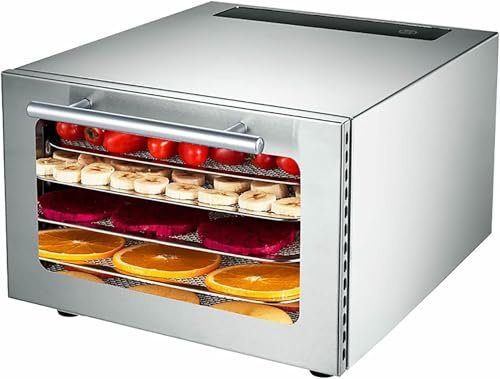 ZHJOPP Food Dehydrator, Stainless Steel, Fruit and Meat Dehydrator, Electric Air Circulation, for Vegetables, Pet Treats Dehydrator