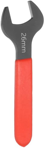 QUARKZMAN Chiavi Inglesi 26mm Metrica, Chiave Aperta Singola Angolo di Sfalsamento 15 Gradi, Piccola Chiave Inglese a Forchetta a Forma di U Gambo Rosso per Riparazione Auto, Mobili