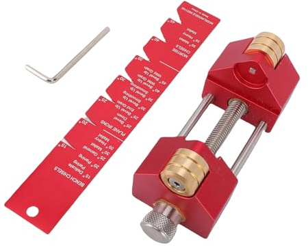 ZDAGELD Chisel Sharpener Jig, Roller Wheel Angle Fixture Chisel Sharpening Kit Guide, Accurate Sharpening Kit, with Aluminum Alloy Honing Guide, for Carpenter