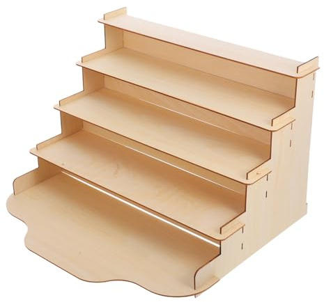HOODANCOS Card Wooden Easy Assembly Limewood Plywood Stand Display and Made of Versatile Use for Greeting Cards Sticker Products for Personal and Commercial Use