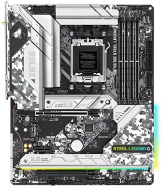 Compatibilità Fit For ASRock X670E STEEL LEGEND Scheda madre X670 Supporto 7900 7800X3D 7700 7600X 7500F CPU DDR5 7200 MHz M.2 ATX AM5