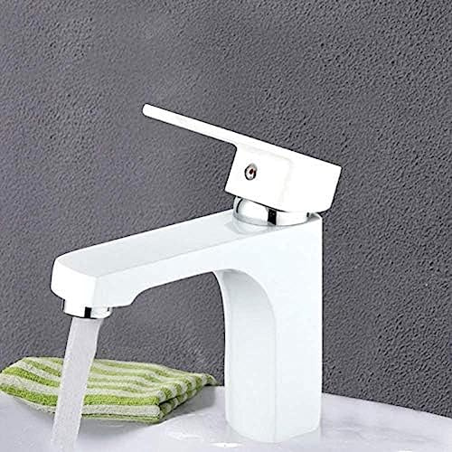 Kitchen Taps Modern White Bathroom Fixture Brass Spray Paint Faucet Toilet Water Basin Sink Hot and Cold