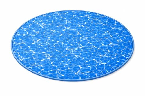 SPIRATO Poolfolie Rund 4,60 x 1,20 m, Kristallblau Classic, PVC UV-stabilisiert, Überlappfolie, 0,32 mm Stärke