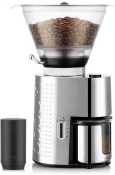 BISTRO - Molinillo de café eléctrico de 160 W con bomba de vacío recargable, USB-C