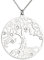 AKA Gioielli® - Collier Arbre de Vie Pendentif en Argent 925 Rhodié et Cristaux Swarovski, Modèle Sagesse, Cadeau Femme