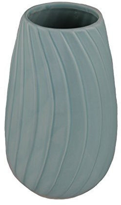 Moderne Pastelfarbene Keramikvase, Tischvase Vase, Geometrisch Origami Design, Keramik (Blau 2er Set, 20 und 15 cm Hoch)