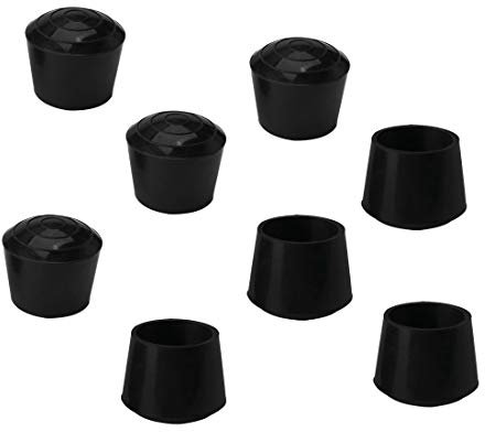 sourcing map 8pcs Chair Leg Tips Caps 25mm 1 Inch Anti Slip Rubber Furniture Table Feet Cover Floor Protector Reduce Noise Prevent Scratches