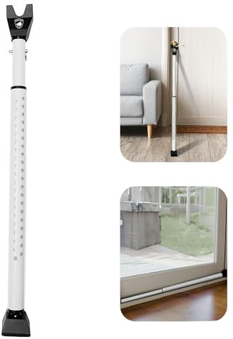 GUARD DOG SECURITY Door Jammer - Sliding Door Stopper - Door Security Bar (White)