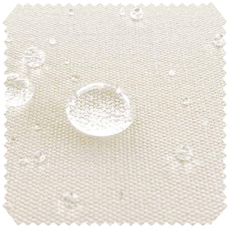 novely® ARAGON WATERPROOF UV+ - Premium Outdoor-Stoff - Lichtechter Möbelstoff - Polsterstoff in Baumwoll-Optik - Markisenstoff - Pflegeleichte Meterware 1lfm (20 Weiß)
