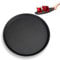 25 x Gastro Tablett, rutschfeste Oberfläche, hoher Rand, Kellnertablett für Café, Bar, Restaurant, Ø 35 cm, schwarz