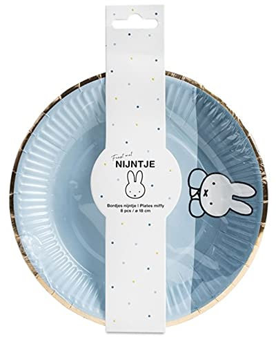 Haza Original Teller Miffy Baby 18 cm 8 Stck. blau