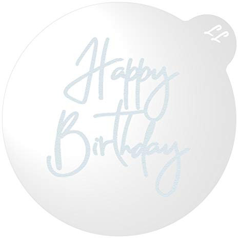LissieLou Happy Birthday Keks Stempel Glasur Fondant Präger für Geburtstagsfeiern - Clear