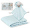 Interbaby - Manta Bebe Recien Nacido + Doudou Bebe | Manta Algodon Bebe y Poliéster, Terciopelo, Cómoda, Cálida, 80x110cm | Peluche Bebe Suave, Adorable, 28x17cm | Burbuja + Osito Verde