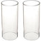Tensquare Cylindre en Verre Sans Fond pour Bougies - Bougeoir Ouragan - Grand Tube Ouvert en Borosilicate - Diamètre 7,5 cm/8,5 cm/9,5 cm (9,5 cm, Hauteur : 15,2 cm)