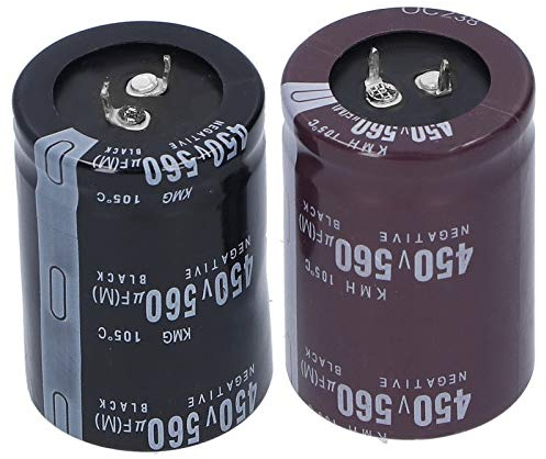450V 560μF Aluminium Elektrolytkondensator Hochleistung für Schaltnetzteile LED-Lampen 105°C 35x50mm 2 Stück