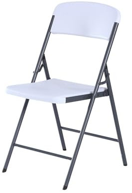 Lifetime Klappstuhl | Weiß | 51x48x85 cm | Kunststoff & Stahl | Faltbar & platzsparend | UV-beständig | Pflegeleicht | Indoor & Outdoor | Bis 124 kg Traglast