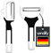 vendify® Sparschäler 2er-Set - Extra scharfe Edelstahl Klinge - Gemüseschäler in Y-Form - Schäler für Gemüse, Obst - Universalschäler - Kartoffelschäler mit Pendelklinge (Schwarz)