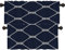 Shrahala Nautisches Seil, marineblau-weiß, Küchenvolants, nautisches Seil, endlos, Marineblau mit weißer Schlaufe, Marine-Fenstervorhangstange, Tasche für Wohnzimmer, 132,1 x 40,6 cm (2 Stück)