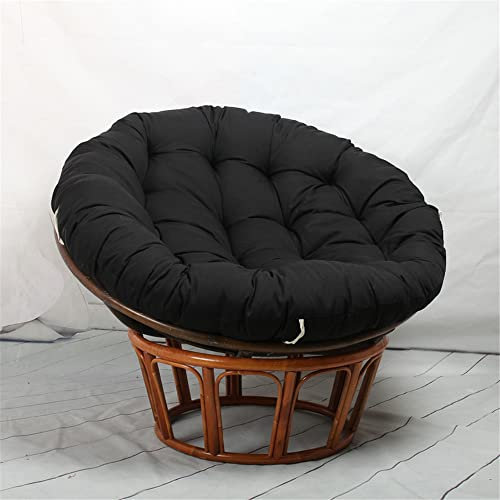 Morbuy Papasansessel Kissen Sitzauflage, Rundes Dicke Stuhlkissen Bequem Weich Sitzkissen Hängesessel für Indoor Outdoor Garten Stuhlauflage (80x80CM,Schwarz)